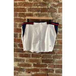 Vintage White RUNNER UP by ARGO Tennis Shorts with Two-Tone Waist Trim 38